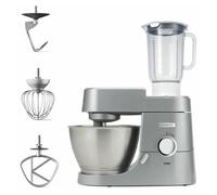 Kenwood Chef KVC3110S - Robot de Cocina Multifunción, Bol de Metal de 4,6 Litros, Varillas para Mezclar, Amasar y Batir, Indicador de Velocidades, 1000 W, Color Plata