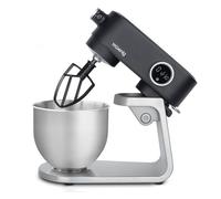 H.Koenig Robot de cocina multifunción 5L KM120 en acero INOX Gris, Robot pastelero, 8 velocidades, Batidor, Mezclador, Gancho Amasador, Tapa anti-salpicamiento, Potente 800 W