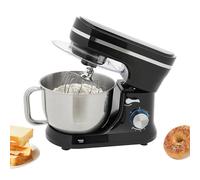 Robot de cocina, robot de cocina de 1000 W, amasadora de 4,5 L, batidora de cocina con gancho para mezclar, gancho para amasar, escoba batidora y protección contra salpicaduras, batidora y batidora