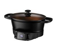 Russell Hobbs Good To Go Multi Cooker - Capacidad 6,5L, 8 Funciones, Tecnología para Cocinar, Servir y Limpiar, Programación Digital, Temporizador, Acero Inoxidable, Tapa Vidrio, Negro - 28270-56