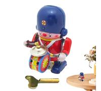 Robot de cuerda de hojalata,Robo de cuerda,Primavera de mecanismo de relojería clásica retro de hojalata | Juguetes de desarrollo y obsequios de robots con acción de tambores para bar, tienda de ropa