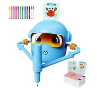 Robot de dibujo genérico para - Juguete de aprendizaje de pintura con control de voz con 100 cartas y 12 bolígrafos | Juguete interactivo Montessoři para preescolar, guardería, niños, niña