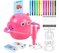 Robot de Dibujo Interactivo Genérico - 100 Cartas, Juguete educativo para Artes y Artesanías | Máquina de Dibujo Creativo Inteligente para, alumnos de Kindergarten, Niños, Niñas, Familia,