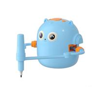 Robot de dibujo interactivo para niños con control por voz y 100 tarjetas de palabras, juguete educativo Montessori de ABS, kit de creatividad compacto con bolígrafos para pintar y aprender, azul