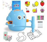 Robot De Dibujo Para La Educación Temprana, Herramienta Educativa Con 100 Tarjetas Y 5Bolígrafos, Caja De 12 Lápices De Colores, Aprendizaje Lindo, Enseñar Arte Para Niños, Niños Y