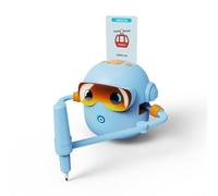 Robot de dibujo para niños que fomenta la expresión creativa mientras construye una lógica de programación fina y temprana (azul)
