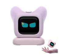 Robot De Escritorio Con Ia: Mascota Electrónica Inteligente Con Chat De Voz Y Emociones Dinámicas. Un Gadget Tecnológico Interactivo, Creativo E Inteligente, Ideal for Escritorio Del Hogar(Pink)