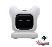 Robot De Escritorio Con Ia: Mascota Electrónica Inteligente Con Chat De Voz Y Emociones Dinámicas. Un Gadget Tecnológico Interactivo, Creativo E Inteligente, Ideal for Escritorio Del Hogar(White)