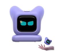 Robot De Escritorio Con Ia: Mascota Electrónica Inteligente Con Chat De Voz Y Emociones Dinámicas. Un Gadget Tecnológico Interactivo, Creativo E Inteligente, Ideal for Escritorio Del Hogar(Purple)