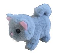 Robot de gato de peluche genérico de simulación eléctrico, interactivo Electronic Pet for Kids, Realistic Meowing Kitten, Walking Tail, lindo animal Toy for Girls, Boys, Birthday and Holiday