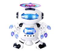 Robot de juguete con luces y sonidos, baila, suena y se ilumina, robot bailarín robótico que camina con luces, sonidos y música, robotín de juguete con movimiento Twist Dancing Piroetta gira 360°