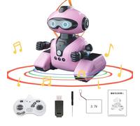 Robot De Juguete Para Niños Y Niñas,Robots De Control Remoto Para Niños,Juguete de robots móviles inteligentes con ojos LED | interactivo de programación de canciones de baile con robot con de