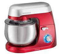 Robot de repostería - Amasadora de pan - Robot amasador - Robot de repostería profesional - Robot multifunción Bomann KM6009CB Robot amasador 1000 Watts Batidora/Amasadora/Batidora 5 Litros Rojo