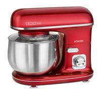 Robot de repostería - Amasadora de pan - Robot amasador - Robot de repostería profesional - Robot multifunción Bomann KM6010CB Robot amasador 1100 Watts Batidora/Amasadora/Batidora 5 Litros Rojo