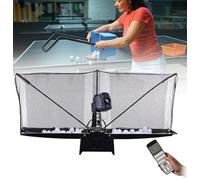 Robot de tenis de mesa con mando a distancia inalámbrico, incluye 200 pelotas de ping pong y redes de reciclaje automático para entrenamiento