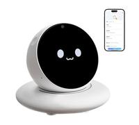 Robot De Voz Inteligente Con Ia for El Salpicadero Del Coche, Compañero Electrónico Interactivo Activado Por Voz Asistente De Conducción Inteligente Manos Libres, Simpático Gadget De Viaje(White)