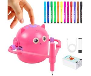 Robot Dibujo Niño, Aprende Palabras con Bolígrafos de Color, Máquina Inteligente de Dibujo Automático, Para 5 Años y Más - Casa Escuela - Niñas Niños