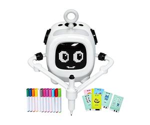 Robot Drawing Machine - Coding Robot Set For Kids Aged 4-10, Programable Robott Toy Electronic Robotic With DIY Programming Module For Early Physical Programming Learning STEM Educational Toy Back T