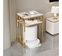 Robot - Estante de almacenamiento al vacío con mesa, estante de doble nivel para la entrada del hogar y la organización de la cocina