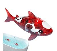Robot Fish Toy - Water Activated Realistic Swimming Fish Bath Toy with Automatic Motion Glowing Light Soft Silicone Safe For Kids Boys Girls Bath Play