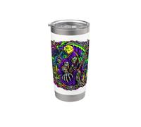 Robot Grim Reaper Ingeniero de robótica espeluznante para hombre y niño Vaso térmico de acero inoxidable de doble pared
