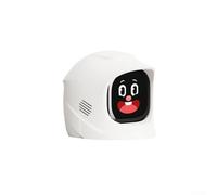 Robot interactivo para tablero de instrumentos para vehículos con expresiones generadas por IA, incluyendo alegría sorpresa calma y curiosidad para uso diario (blanco)