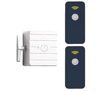 Robot interruptor remoto inalámbrico para botón de inicio con control infrarrojo de hasta 10 metros de rango, fácil instalación sin cableado, diseño ABS blanco (host + 2 mandos)