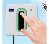 Robot limpiacristales | 2500 Pa con pulverizador de Agua Doble automático, depósito de Agua de 50 ml, Control Remoto, Voz Inteligente, Cuerpo Ultrafino de 6,8 cm, Color Blanco
