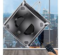Robot limpiacristales, Aspirador Inteligente de 3000 pa con pulverizador de Agua Doble automático y Control Remoto, para Cristales Cuadrados, para Interiores y Exteriores, Color ne