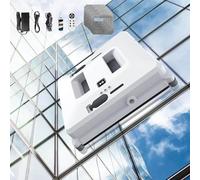 Robot limpiacristales de 80 W y 3000 Pa con doble pulverización de agua, limpiador automático de cristales para el hogar, con 3 modos de limpieza y mando a distancia, potente succión