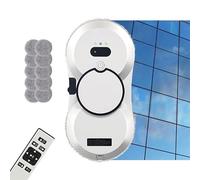 Robot limpiacristales eléctrico, limpiador automático de ventanas con pulverizador de agua ultrafino de 68 mm, succión potente de 5600 pa, detección de bordes, for ventanas de gran altura en interiore