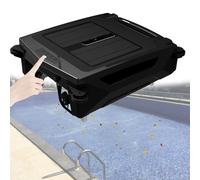 Robot limpiador de superficies de piscina con energía solar/recargable con modo de carga dual, limpiador de piscina robótico inalámbrico, cesta de skimmer de piscina de 3.4L, giro automático