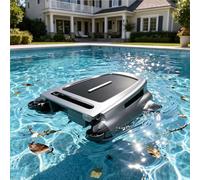 Robot Limpiafondos Piscina Automatico con Control Remoto/App,AlimentacióN Solar y Batería,Limpieza Continua 24/7,Filtro Fino de 450 µM,Cesta de 3,8 L para Piscinas Elevadas y Enterradas