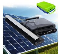 Robot limpieza paneles solares, kit robot limpieza paneles fotovoltaicos alimentado por agua, ancho limpieza:80cm/pendiente ascenso: 20°/min, con tubería de agua de 100 m y control remoto.