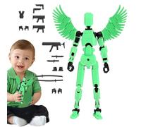 Robot móvil multiarticulado, figuras de acción móviles comunes | Robot de actividad corporal impreso en 3D | Juguete robot de escritorio, juguete móvil con múltiples articulaciones, figura de acción