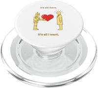 Robot Ofreciendo Arte Simbólico Minimalista Corazón a Humano PopSockets PopGrip para MagSafe