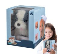 Robot Pet - Juguete interactivo para perros, andador exuberante y realista | Textura suave y suave, función de ladrido incorporado, movimiento a batería con almohadilla de cola para niños Bambi