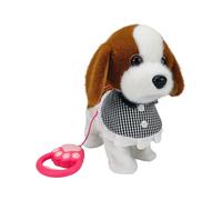 Robot Pet - Touch Sensing Realistic Sounds, Walking Barking Puppys, Tongue-Out Licking Action with Leash, Plush Dog Toy | Plush Puppy Toy for Kid Boys Youth Holiday Birthday Living Room Home Classroom