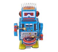 Robot Retro Creativo, Juguete de Cuerda, Juguete de Tambor Hecho a Mano, de Hojalata para Colección de Adultos, Material de 3,2 Oz para Cafeterías y Hogares
