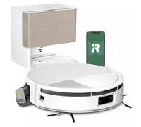 iRobot Roomba MAX 705 Combo con Base AutoWash multifunción y Agua Caliente, Rodillo de fregado PowerSpin Extensible, Cubierta Protectora, cepillos Dobles, fregado y Secado con Calor, LiDAR 3D con IA