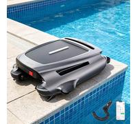 Robot Skimmer de piscina: evita obstáculos automáticos, planificación inteligente de caminos, energía solar y CC dual, funciona en todos los tipos de piscinas, cesta de gran capacidad de 4.1 L