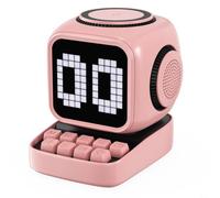 Robot Smart Altavoz portátil inalámbrico de 10 W con sonido de 10 W con carga inalámbrica de 15 W, despertador de 10 W, doble alarma, función de repetición, altavoz inalámbrico, 10 W, interactivo