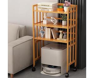 Robot - Soporte de almacenamiento al vacío, mesa auxiliar moderna con ruedas para sala de estar, oficina en casa, cocina