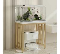 Robot - Soporte de almacenamiento al vacío, mesa auxiliar multifuncional para casa nido y pecera, mesita de noche de metal