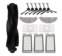 Robot Vacuum Cleaner Accessory Kit, Replacement for EVE PLUS Robot Vacuum Cleaner, Includes Main Brush Side Brushes Filters Dust Bags Cleaning Cloths with Premium ABS Fibre Silicon