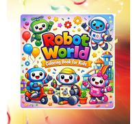 Robot World Coloring Book for Kids: Fun and Cute Robot Adventures - Easy Coloring Pages for Boys & Girls Ages 3-8