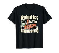 Robótica Funny Robot Evolution AI Programador Coder Camiseta gráfica económica, Hombre, Negro, S