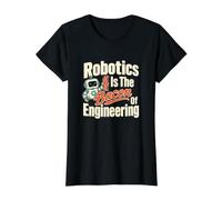 Robótica Funny Robot Evolution AI Programador Coder Camiseta gráfica económica, Mujer, Negro, S