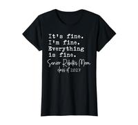 Robótica Mamá Está Bien Estoy Bien Orgullosa Mamá Senior 2027 Divertido Camiseta gráfica económica, Mujer, Negro, L