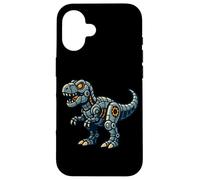 Robótica T Rex Cartoon Dinosaur Tech Style Carcasa para iPhone 16